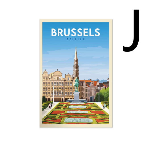 Affiche de voyage Ville Pays-Bas Chambre à coucher de haute qualité