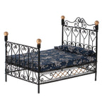 Simulation Bedroom Furniture Model Wrought Iron Double Bed
