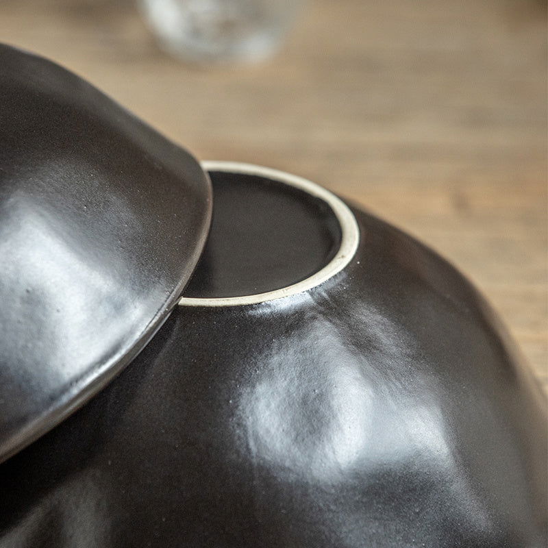 7.5 Inch Ceramic Bowl Vintage Salad Bowl Vegetable Bowl Micro Flaw - Grand Goldman