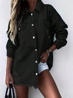 A Multifunctional Denim Jacket For Women's Denim Clothing