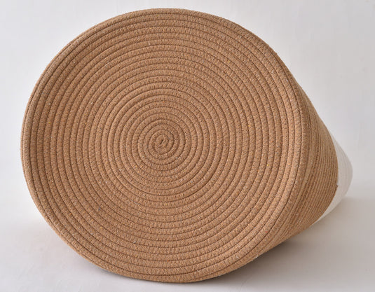 Cotton cord woven storage basket