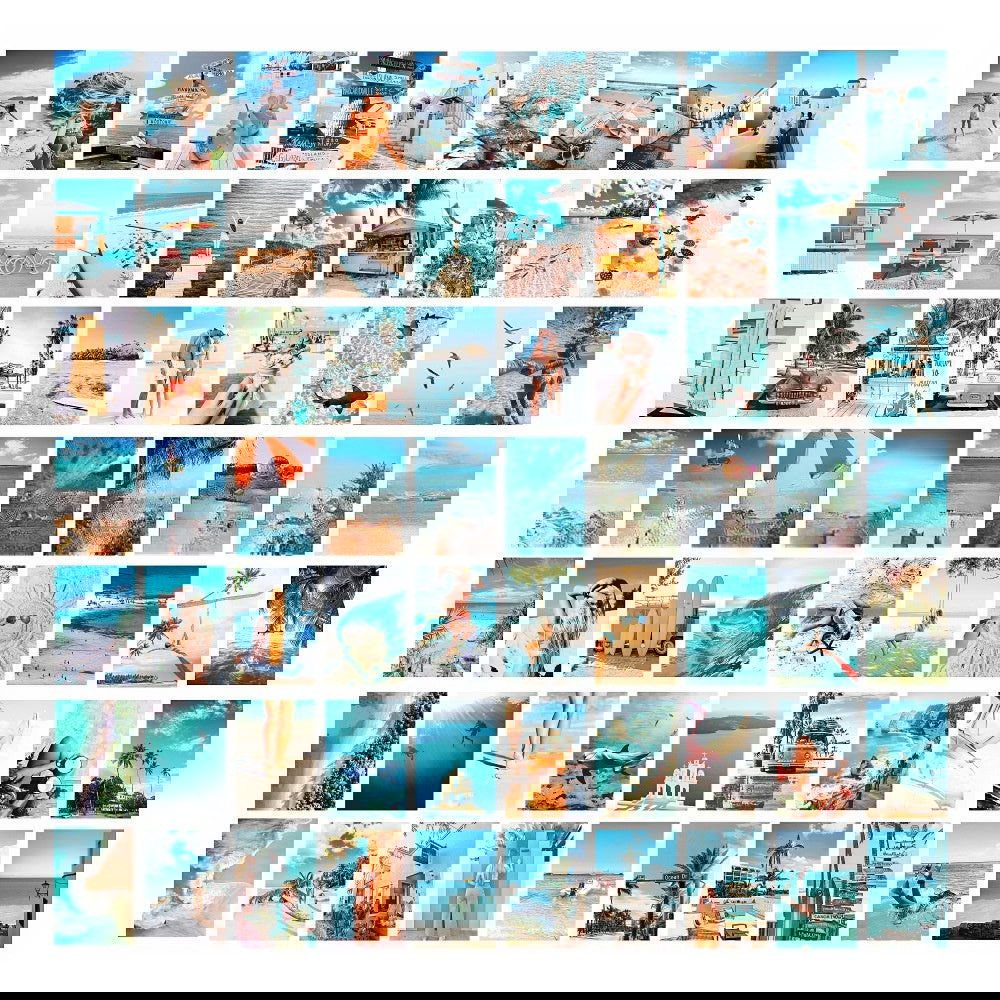 70 Mini Posters Pack 10x15cm Each Mood Postcard Travel & Escape Poster Decoration Painting Sheets for Home Lining Room Kitchen Bathroom - Grand Goldman