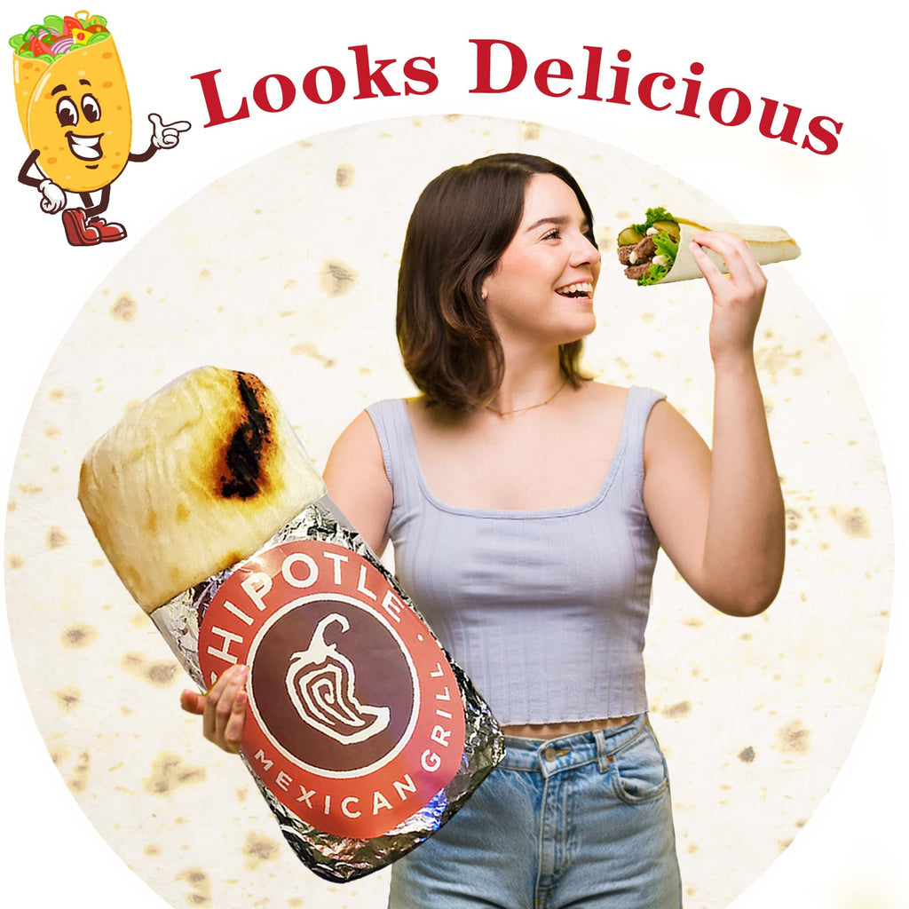 پتو پیچ تورتیلا جربست بوریتوس برای بزرگسالان، کودکان و نوزادان، هدیه تولد، پتو دو رو با طرح غذا، هدیه خنده‌دار برای زنان، مردان و نوجوانان، پتو نرم فلانل تاکو ۲۸۵ GSM (زرد، ۶۰ اینچ)