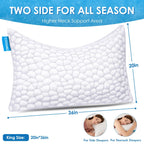 SUPA MODERN охлаждающие подушки для сна 2 шт. подушки из измельчённой пены с эффектом памяти регулируемые прохладные подушки для сна на боку, спине и животе роскошные гелевые подушки размера Queen комплект из 2 шт. съемные моющиеся чехлы