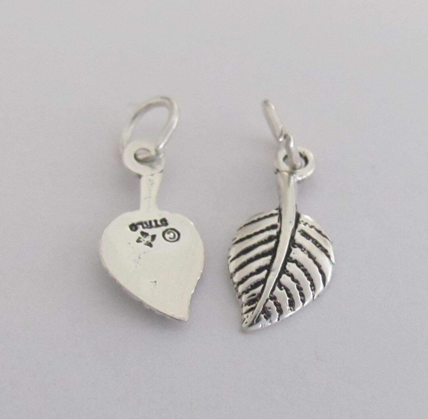New Small Sterling Silver Aspen Leaf Mini Tiny Charm for Everyday Wear and Any Outfit MEMRIZ00102