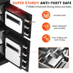 Cofre resistente de 8,3 pés cúbicos, cofre doméstico extra grande com bolsa à prova de fogo e à prova d'água, porta dupla, caixa de bloqueio oculta, alerta inteligente, cofre digital de segurança antifurto para documentos, dinheiro, negócios e escritório