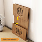 Folding Coffee Table Bamboo Foldable Japanese Floor Table No Assembly, Solid Wood Japanese Coffee Table Low Tea Table for Sitting on The Floor, Home Office, Meditation & Tea Ceremony (Easy Storage)