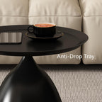 Nesting Tables, Black Side Tables, Modern End Tables for Living Room Nesting Coffee Table Set of 2,Console Table Pedestal Tables