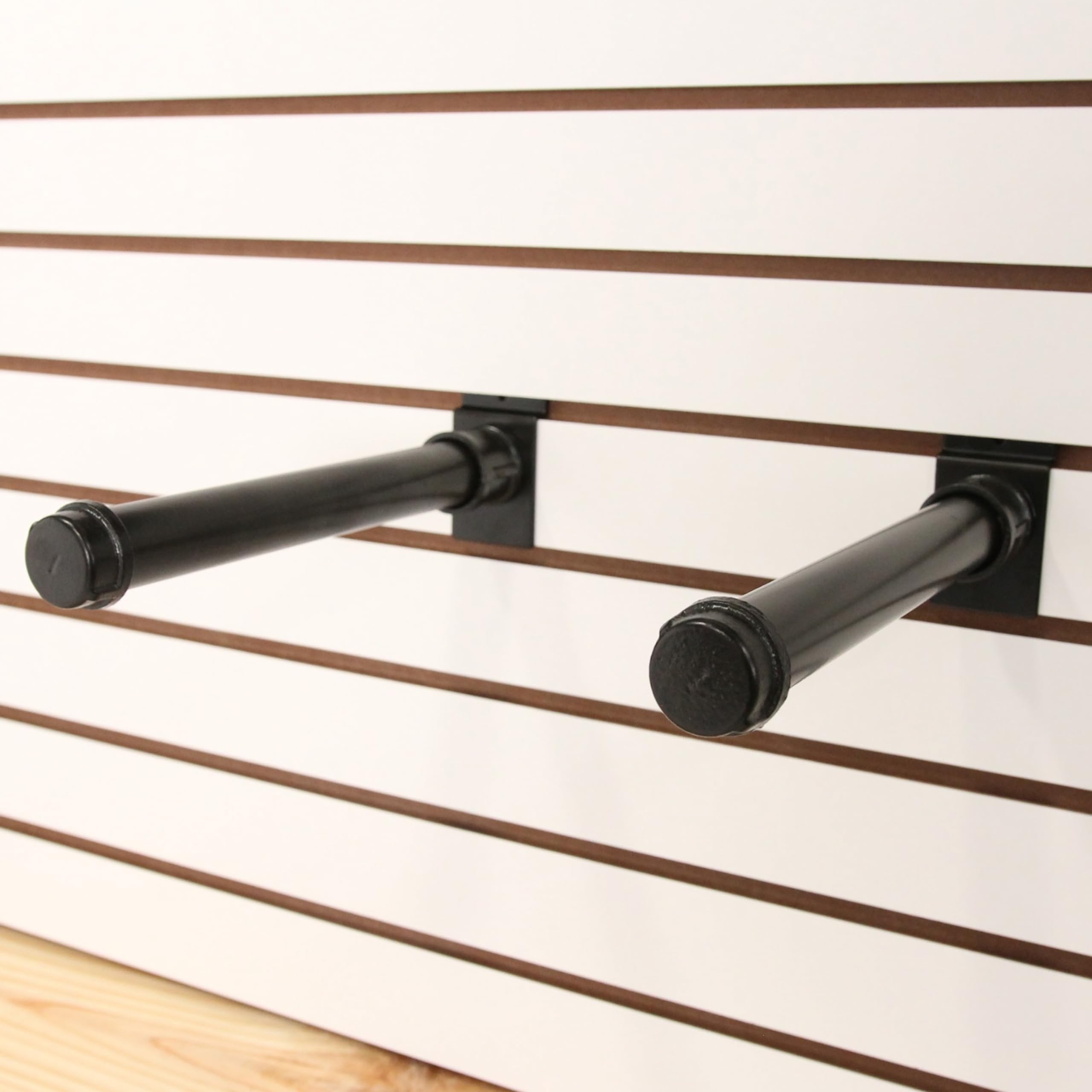 SSWBasics 4ft x 2ft Horizontal White Slatwall Panels Easy Organizer (24"H x 48"L) - Pack of 2 - Streamline Your Space with Effortless Retail Displays, Garage Wall Solutions, and Craft Storage