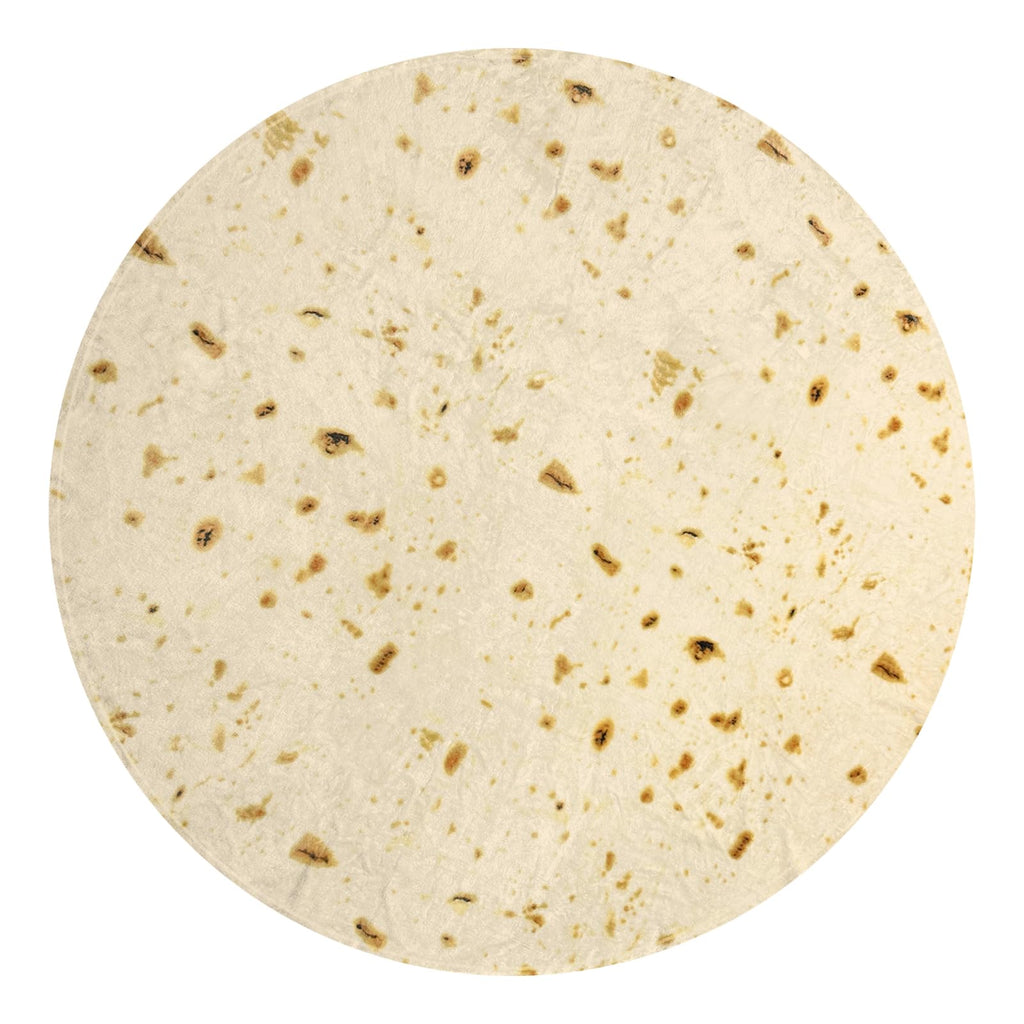 HDFK Tortilla Blanket Adult Size Beige Yellow Double Sided Throw Taco Realistic Food Blankets Lightweight Flannel Fleece White Elephant Funny Gifts for Kids 60 inches for Women Cozy Soft Teen Novelty