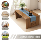 Japanese Floor Table, Bamboo Folding Coffee Table for Sitting on The Floor, No Assembly Small Low Tables for Dinning Tea Room, Zen Living Room(Brown, 80CM)