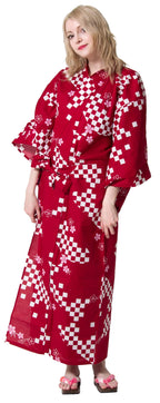 Dita Tokyoin Traditional Made In Japan Cotton Yukata Robe (Japanese Pajama Kimono) Easy Wearing set2