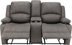 65"" Powered Wall Hugger Reclining RV Theater Seats | Double Recliner RV Sofa & Console | RV Couch | Wall Hugger Recliner | RV Theater Seating | RV Furniture (Slate), CC-PMOD65