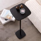 Pedestal Side Table, Small Drink Tables Pedestal Stand, Black Square Mini End Table, Cocktail Martini Coffee Tables, Tiny Side Table for Living Room,Small Spaces,Sofa,Couch