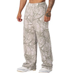 MSBESYOR Mens Baggy Camo Graphic Print Sweatpants Workout Athletic Joggers Pants for Men Wide Leg Hunting Sweat Pant