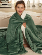 Coperta Elettrica Riscaldata Plaid con 5 Livelli di Riscaldamento e Spegnimento Automatico dopo 4 Ore, Plaid Riscaldato 50"x60" con Certificazione ETL e FCC per Casa e Ufficio, Lavabile in Lavatrice, Grigio Scuro