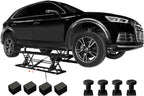 Albott 7000 LBS Portable Car Lift, Heavy Duty Quick Jack with 28" Max Height, Locking Levers & Wheels, Adjustable Scissor Lift for Cars, SUVs, Light Trucks, Garage or Shop Use, Black