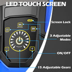 Pressure Washer, 5000PSI Max 3.2GPM Power Washer Adjustable Touch Screen with 35FT Power Cord, 20FT Hose, 4 Nozzles for Driveways Furniture or Cars, Blue