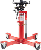 Sunex Tools 7796 1,000 lb Telescopic Transmission Jack, Air/Hydraulic, Foot & Hand Pump, Adjustable Saddle Arms, 73.5 in Max Height