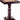 Frenchi Furniture Table, 22.58 x 22.06 x 22.06 in, Mahogany