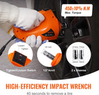 VEVOR Electric Car Jack, 5 Ton/11023 LBS Hydraulic Jack Lift with Electric Impact Wrench, Built-in Inflatable Pump, and LED Light for SUV MPV Sedan Truck Change Tires Garage Repair