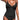 CUPSHE Womens Swimwear One Piece Swimsuit Tummy Control V Neck Bathing Suits Medium Black