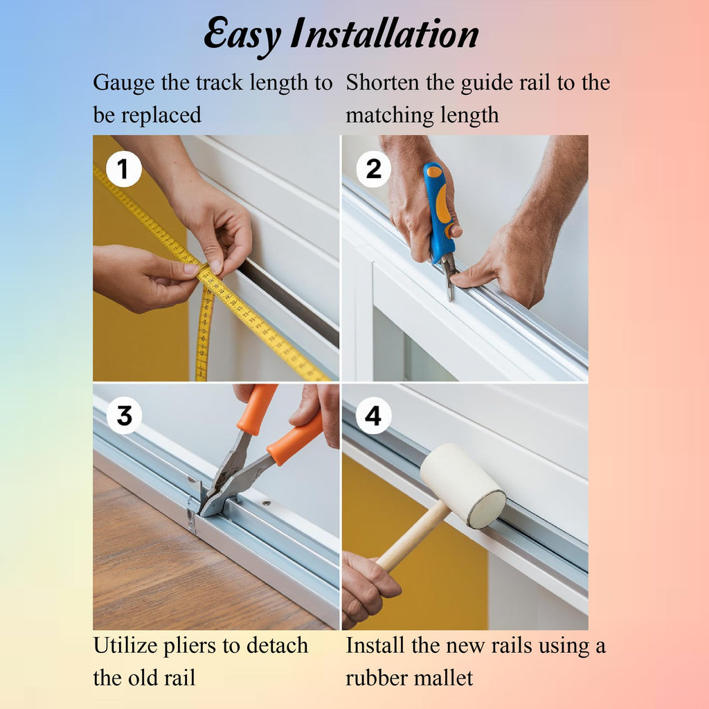 CBW Doors Sliding Doors Double Panel Track (1, 72 Inch)