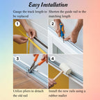 CBW Doors Sliding Doors Double Panel Track (1, 72 Inch)