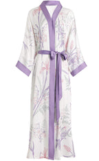 Aensso Long Soft Lightweight Silky Kimonos Robes for Women, Luxury Japanese Floral Womens Kimono Robe