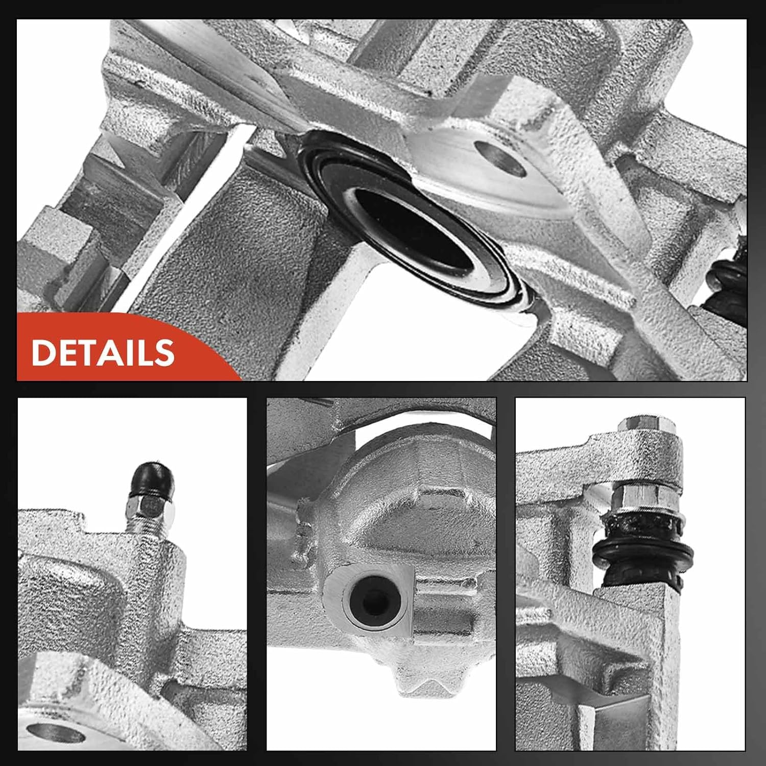 A-Premium Rear Disc Brake Caliper Assembly with Bracket Compatible with Dodge and Jeep Models - Wrangler 2007-2017, Wrangler JK 2018, Liberty 2008-2012, Nitro 2007-2011