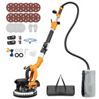 Drywall Sander, 1000W Popcorn Ceiling Removal Tool, Automatic Drywall Sander with Vacuum Dust Collection, LED Light, 6 Variable Speed 800-2200RPM,15Pcs Sanding Discs, Foldable & Extendable Handle