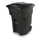 Toter 25564-R1209 Residential Heavy Duty Two Wheeled Trash Can, Blackstone, 64 Gallon