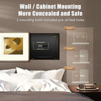 ADIMO Home Safe Box, 1.2 Cubic Feet Security Safe Box with Fireproof Waterproof Money Bag, Digital Keypad and Dual Key System, Personal Safe Fireproof Lock Box for Home Office Valuable Document