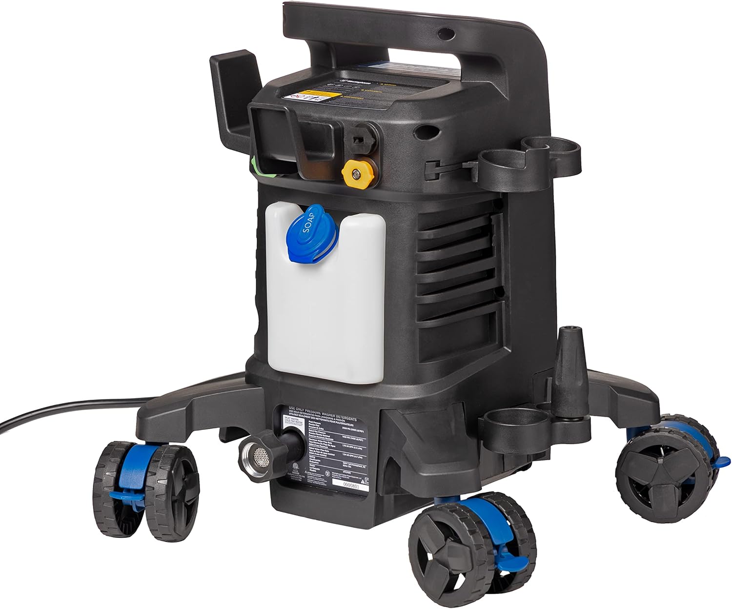 Westinghouse ePX3500 Electric Pressure Washer, 2500 Max PSI 1.76 Max GPM with Anti-Tipping Technology, Onboard Soap Tank, Pro-Style Steel Wand, 5-Nozzle Set, for Cars/Fences/Driveways/Home/Patios