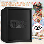 3.0 Cubic Feet Large Safes for Home Use Fire and Water proof, Digital Security Safe with Key and Combination, Home Safes Water and Fireproof for Firearm Medicine Money Valuables