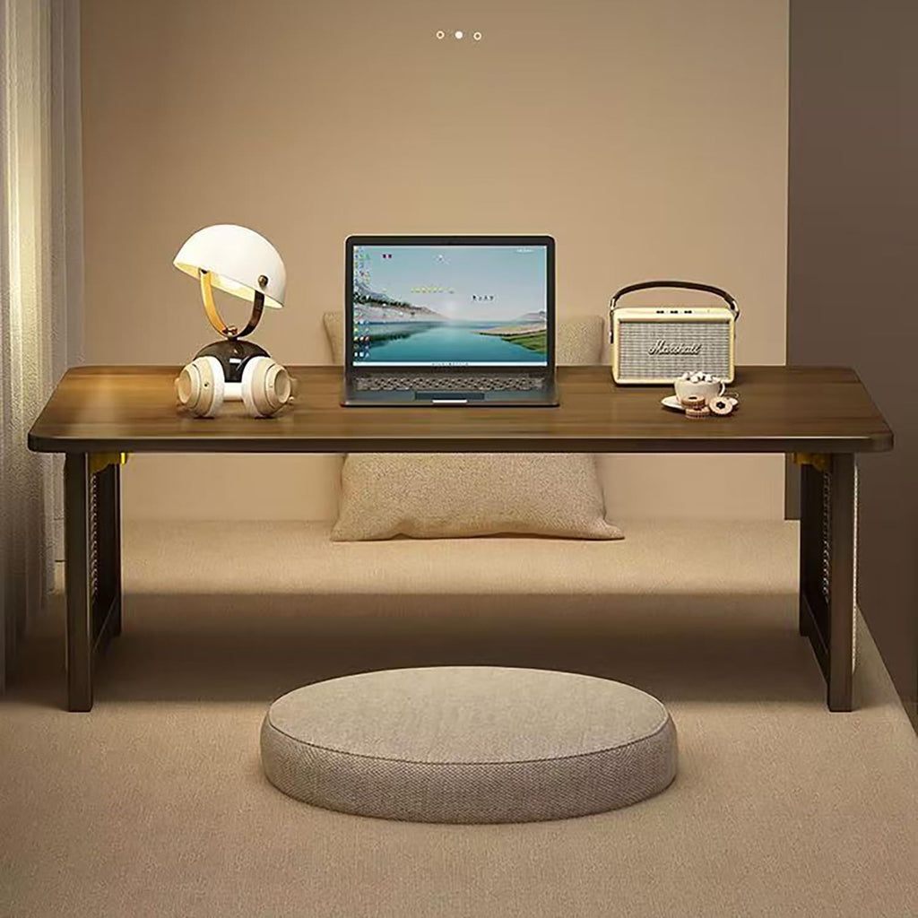 Japanese Floor Table Bamboo Folding Coffee Table Portable Solid Wood Japanese Coffee Table, No Assembly Japanese Dining Table for Sitting on The Floor, Easy Storage(31.5 * 18.9 * 13.8in.)