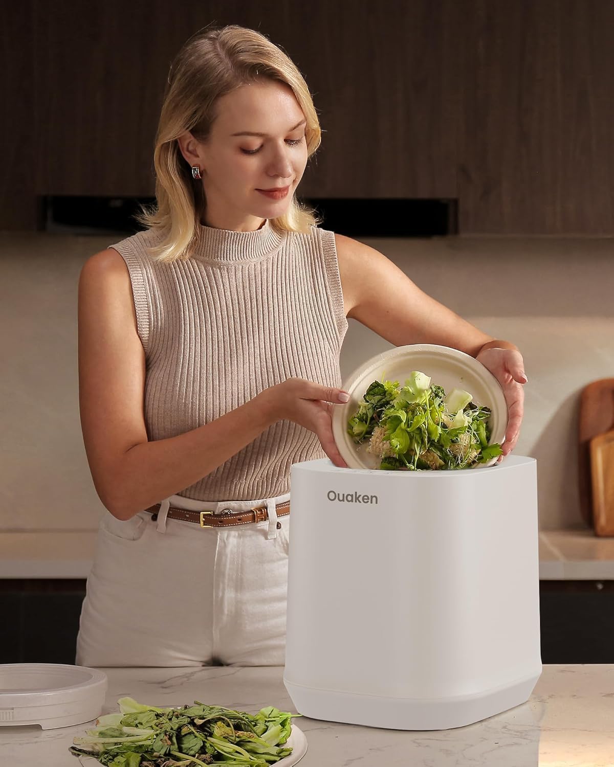 Electric Composter for Kitchen, 4L Smart Countertop Compost Bin, Odorless | Low Noise | Auto-Cleaning | Turn Food Waste into Fertilizer Within 3 Hrs