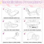 14,5FT aufblasbares Bubble House Doppel-Jumper-Dom für Kinder, PVC aufblasbares Doppel-Lagen-Bubble-Hauszelt mit Tunnel, Bubble-Ballonhaus mit Gebläse, Luftpumpe für Party