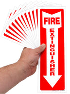 iSYFIX Fire Extinguisher Signs – 3 Pack 4x12 Inch – 40 mil Thick Polystyrene Plastic, Laminated for Ultimate UV, Weather, Scratch, Water & Fade Resistance, Indoor & Outdoor