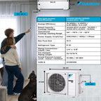 Daikin 12,000 BTU 18 SEER2 Entra R32 Series Ductless Mini Split Heat Pump System w/Maxwell All-Inclusive 15’ Installation Kit and Wall Mounting Bracket (230V), White, RXC12+FTXC12+IKM1438+WAFP24