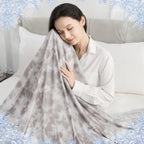 CHOSHOME Cooling Blanket for Hot Sleepers Lightweight Summer Cold Thin Blankets for Sleeping, Hot Flashes Night Sweats, Soft Blanket for Bed, Queen Size, Blue