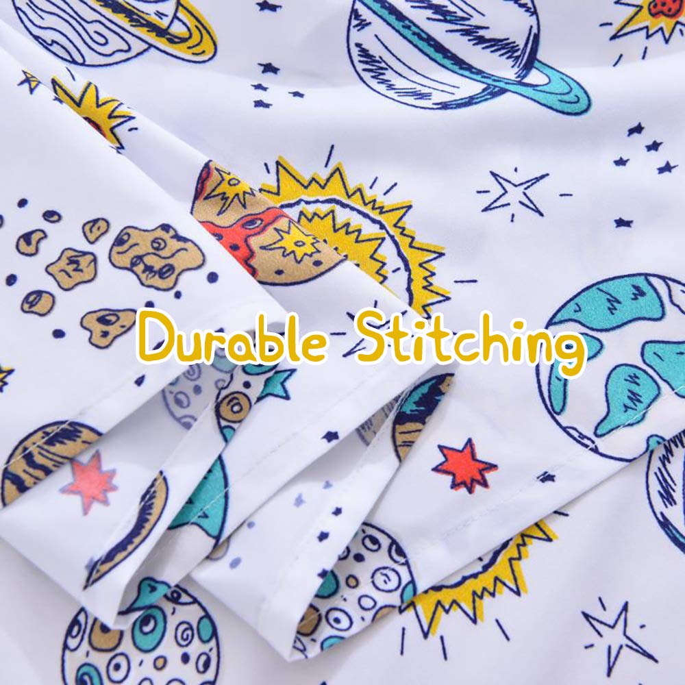 ست ملحفه کودکان یونیکورن صورتی JSD، سایز تویین، ۳ تکه، ملحفه‌های رختخواب میکروفایبر چاپ شده با طرح رنگین کمان برای دختران، جیب عمیق