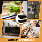 Landical 2 Sets Plastic Sliding Door Track Set for 1/4" Thick Panels Glass Cabinet Door Hardware System Window Sliding Track Easy Quick Installation(4ft,Black)