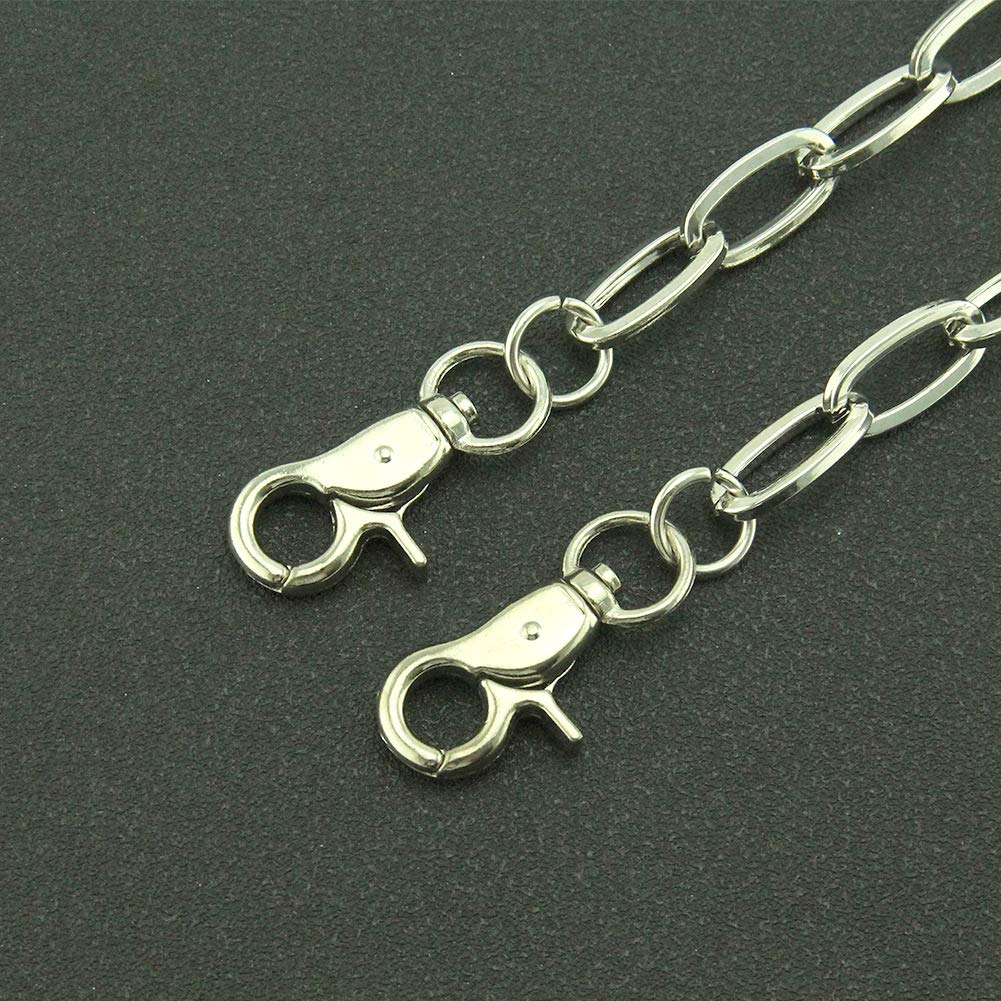 Chaînes de montre de poche à rivet lourd PINKPIN Chaîne de portefeuille Chaîne de motard Porte-clés Pantalon Longue chaîne Punk Pantalon Hip Hop pour hommes femmes