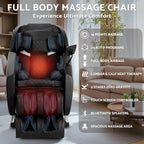Massage Chair, Zero Gravity Full Body Massage Chair, Shiatsu Recliner with 14 Massage Points, Lumbar & Calf Heating, 20 Auto Modes, Spacious Massage Area, Bluetooth Speaker, Touch Screen Controller