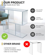 Arteriors Acrylic Coffee Table for Living Room - Clear Furniture End Table