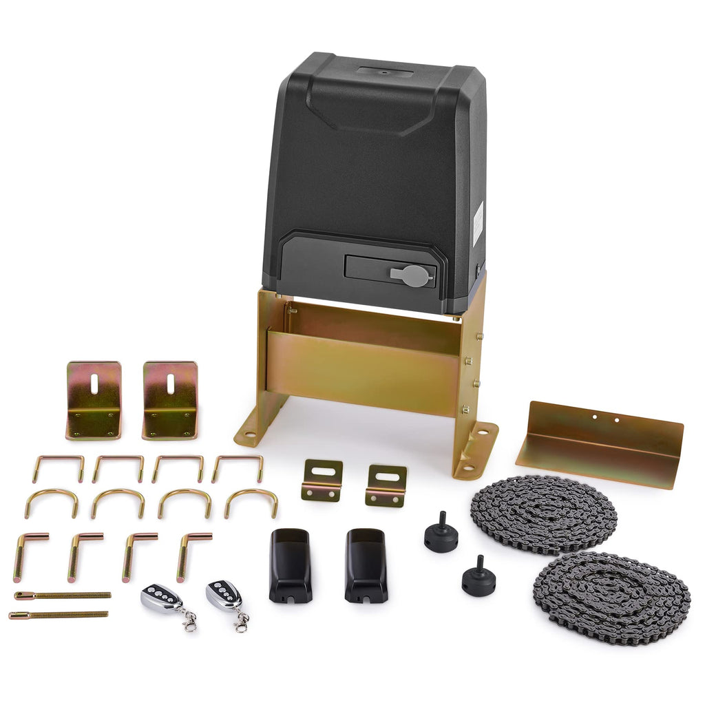 CO-Z 3300 lb Automatic Sliding Gate Opener with 2 Remote Controls, Electric Rolling Driveway Fence Slide Gate Motor, Complete Gate Operator Hardware Security System Kit for Sliding Gate Up to 40 Feet