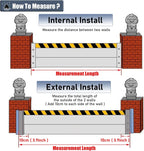 Metal Reusable Removable Flood Gate, Flood Preventing Barrier for Subways Garage, Thick Aluminum Flooding Water Barrier with Reflective Stickers, Length Customized(H-5.2ft(1.6m),L-8ft(2.44m))
