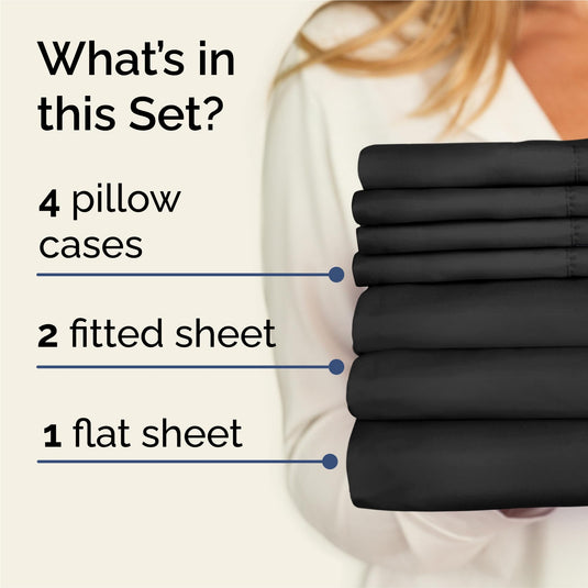 King 6 Piece Sheet Set - Breathable & Cooling Bed Sheets - Hotel Luxury Bed Sheets for Women, Men, Kids & Teens - Comfy Bedding with Deep Pockets & Easy Fit - Soft and Wrinkle Free - King White Sheets