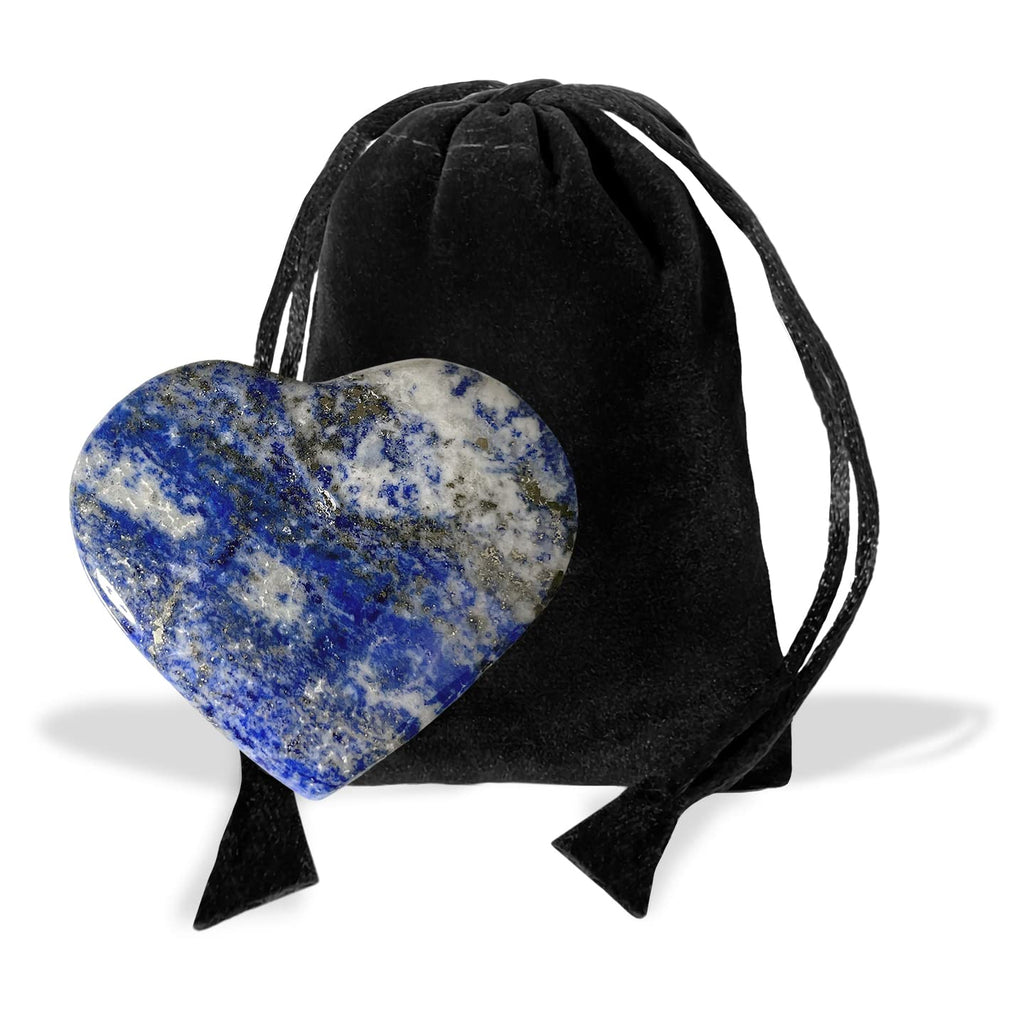 Heart 1.75 Inch with Black Pouch (Black Obsidian)